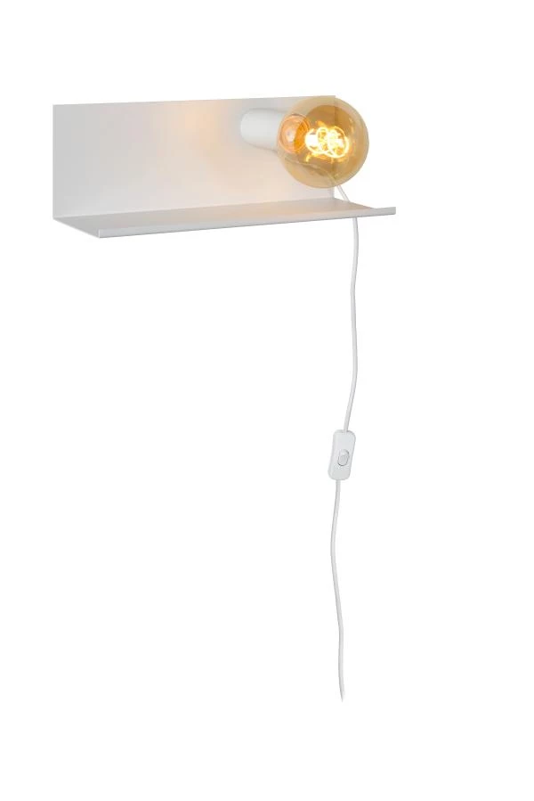 Lucide SEBO - Bedlamp / Wandlamp - 1xE27 - Wit - detail 2